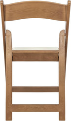 Flash Furniture Hercules Commercial Indoor/Outdoor Folding Event Chair, Wood Look, Weather-Resistant, Lightweight Design, Versatile Use, Set of 2, Chestnut