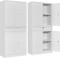 SISESOL White Metal Storage Cabinet with Drawer and Locks,Garage Storage Cabinet with Locking Doors and Adjustable Shelves,71" Tall Large Metal Cabinets with Magnetic Door for Home,Office,Garage