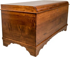 Rustic Red Door Co. Cedar Hope Chest with Waterfall Top, Amish Made Wooden Storage Trunk Box for Bedroom, Blanket, Clothes, Anti-Slam Hinges and Lock, 46", Brown Maple Wood, Asbury Stain