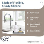 Countertop and Vanity Tray - 2 PC Small 7.7" Silicone Bathroom Trays, Kitchen Soap Tray, Dish Sponge Soap Holder Kitchen Sink Organizer Caddy, Bathroom Counter Trays for Lotion Dispenser