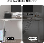 YECAYE 94.2 in Cable Management Under Desk,Easy Install Adhesive Mount Cord Hider,Cord Organizer,Wire Management,Wire Hider for Office Organization,Child & Pet Proof,Grey