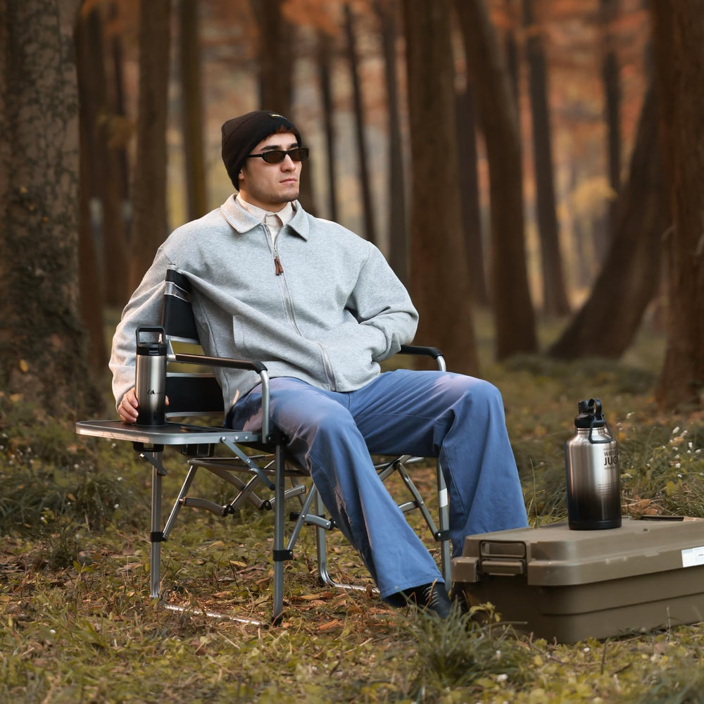MOON LENCE Directors Camping Chair, Heavy Duty,Oversized Portable Folding Cha...