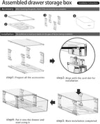 Stackable Pull-Out Storage Drawers，Easily Clean for Craft, and Toy Organization，Plastic Clear Organizer Bins with Handles for Kitchen Undersink，Cabinet，Fridge，Closet，Pantry，Office，Bathroom