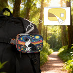 Oli Painting Cat Flowers Pill Organizer Travel Medicine Case with Zipper Daily Vitamin Storage Bag Portable 8 Slot Weekly Pill Box Supplement Holder for Home Office Gym Travel