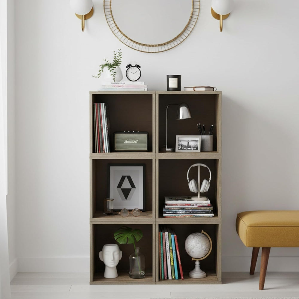 Lavish Home Cube Storage Organizer – Modular Stackable Bookshelf, Customizabl...