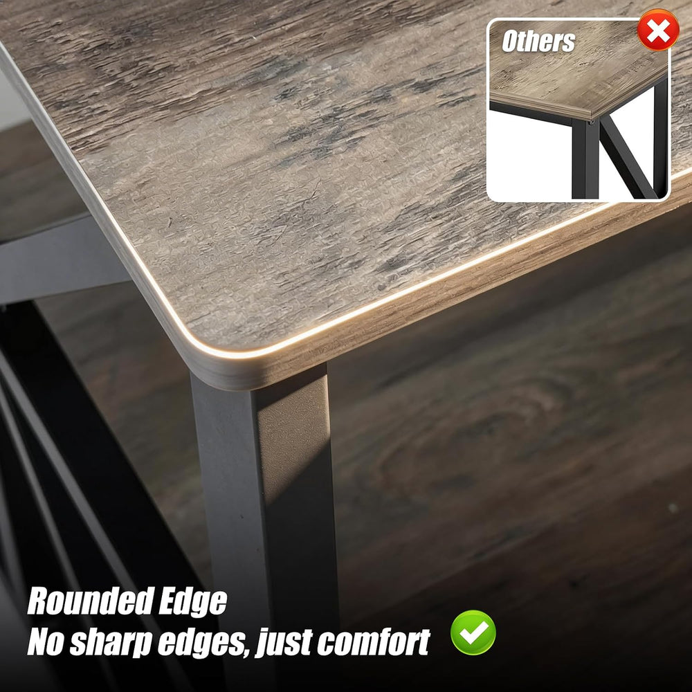 TooCust Square End Table with Storage Shelf, 24 inch Large Side Table with Ro...