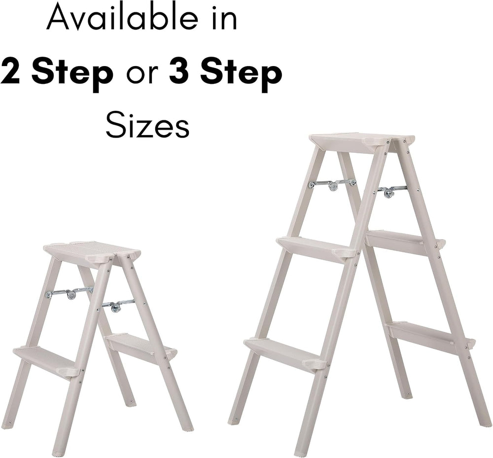 Compact 3 Step Ladder Folding Step Stool for Kitchen, Pantry, Closet, or Home...