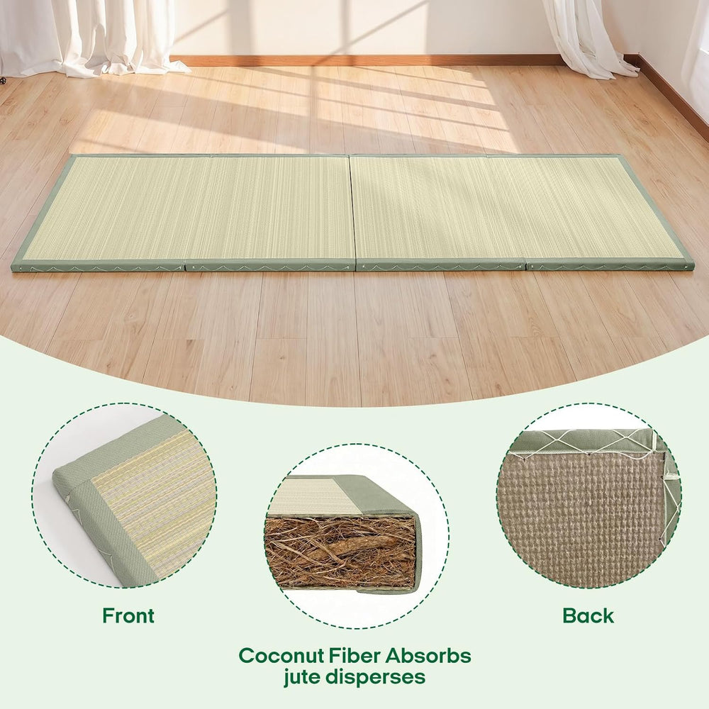 ZonLi Japanese Tatami Mat, Foldable Floor Sleeping Pad Futon Mattress | Made ...