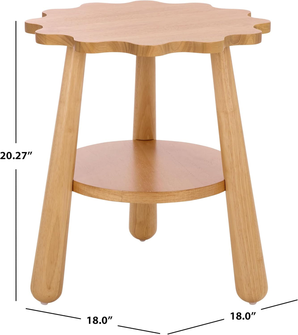 SAFAVIEH Home Collection – Forsythe Natural Brown Accent Table with Lower She...