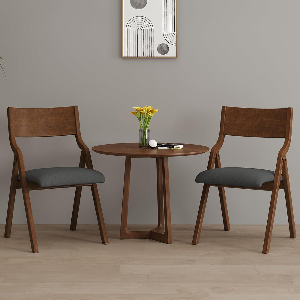 Folding Upholstered Dining Chairs 2-Piece Set,Ready to go | Upholstered with ...