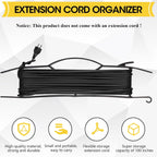 Ripeng 6 Pcs 15.7“ Light Duty Extension Cord Storage Reel Durable H-frame Extension Cord Holder Hose Organizer Wrap, Black