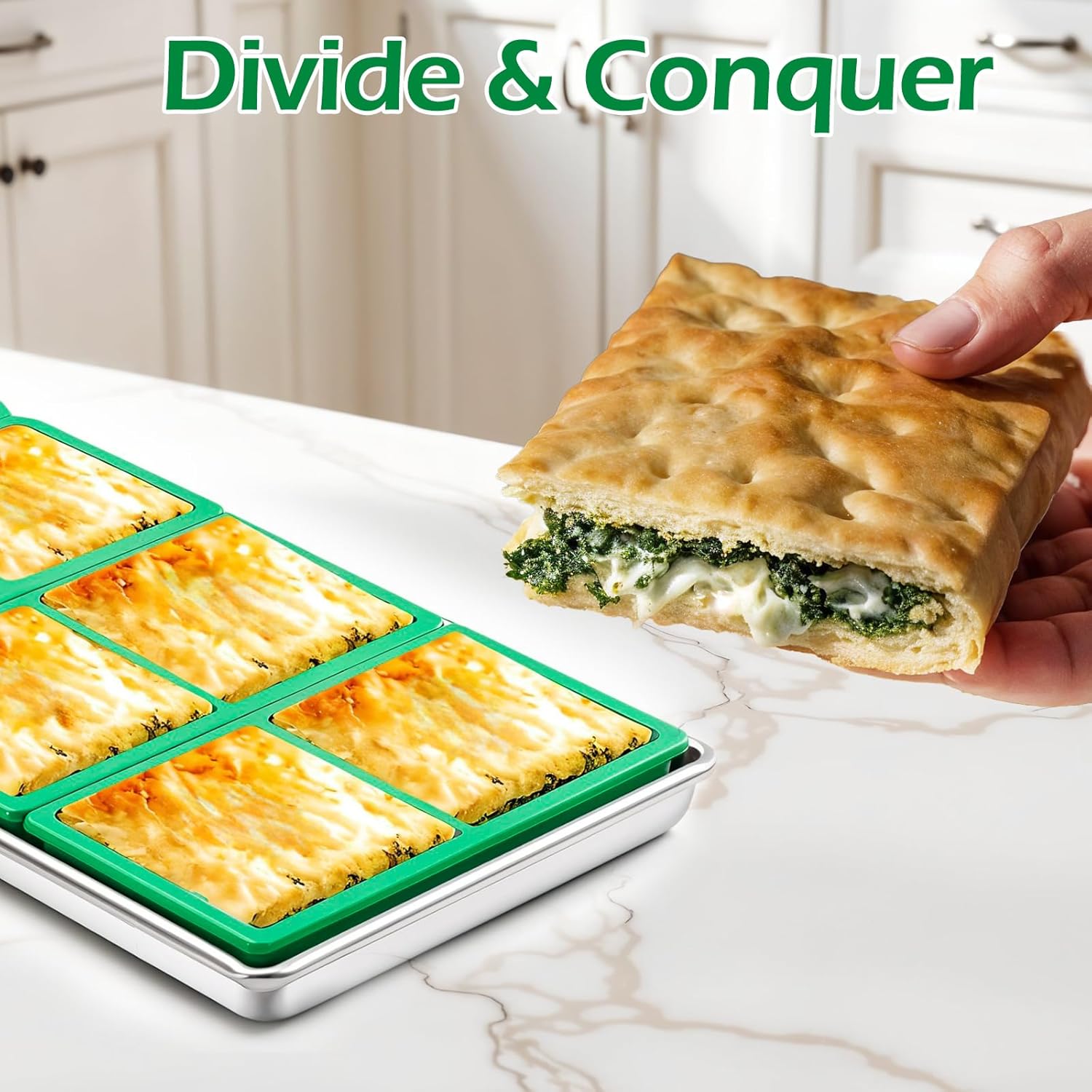 Silicone Tray Dividers for Harvest Right Freeze Dryer Medium and Small Trays, Silicones Food Molds for Harvest right freeze dryer accessories, 4 pcs Green silicone food freezer tray