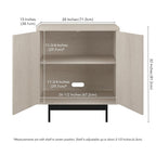 Henn&Hart Whitman Accent Cabinet, 28" Wide, White