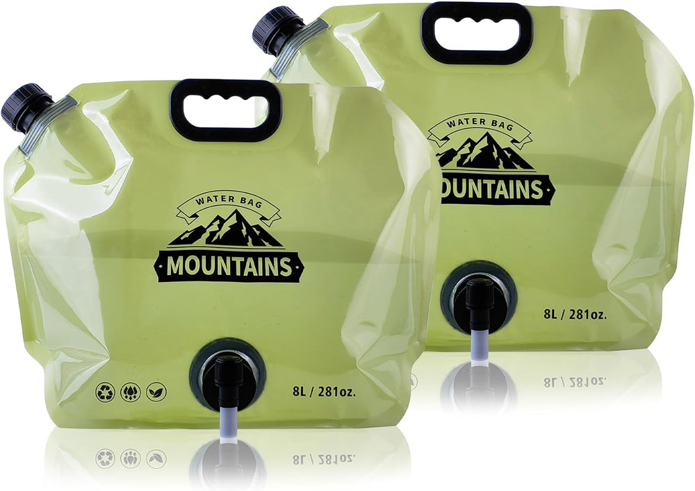 Water Jug Camping 2.1 Gallon Collapsible with Spigot, BPA Free Portable Water...