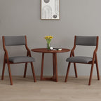 Ball & Cast Upholstered Folding Dining Chairs Set of 2, Foldable Wooden Chair 2-Pack, Portable Office-Chair for Kitchen Outdoor Activity, Easy Carry & Storage, Cherry+Dark Grey