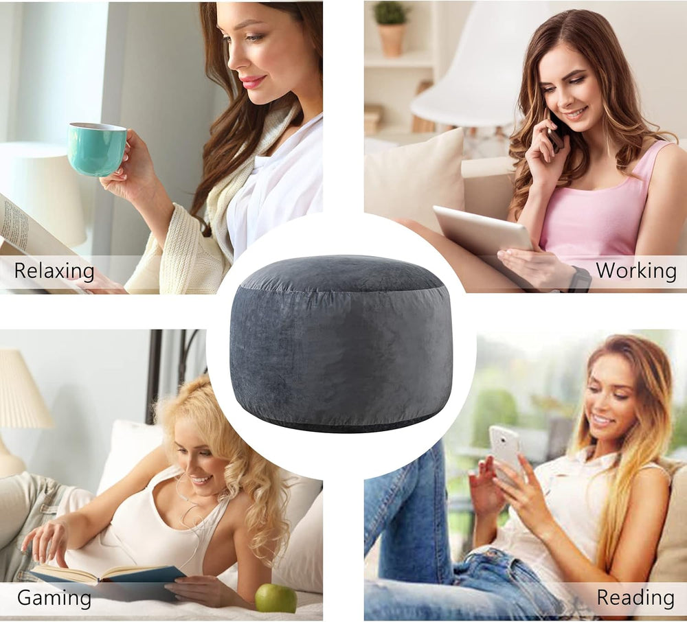 3 Ft Bean Bag Chair,Bean Bag Chairs for Living Room,3 Foot,Dark Grey | Bean B...