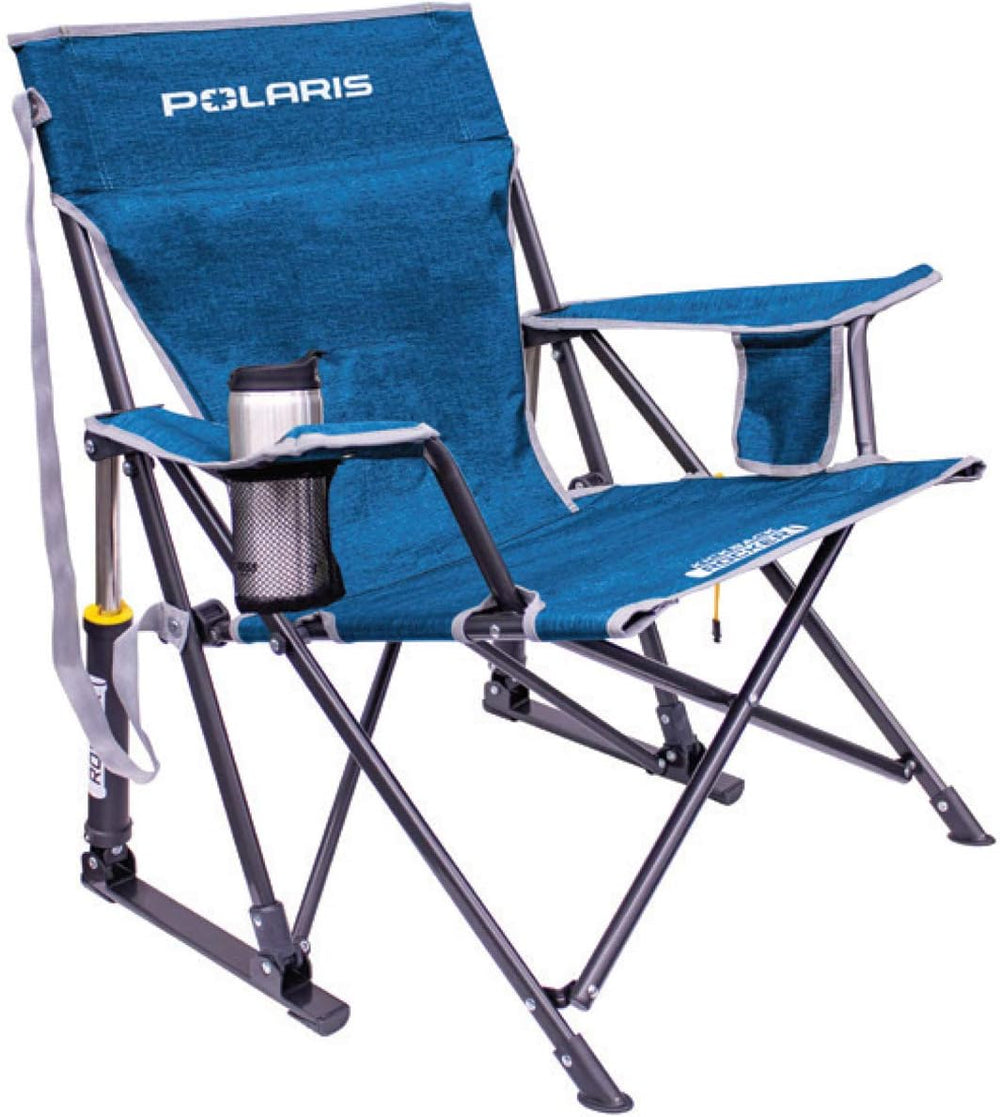 Polaris 2862626 Kickback Rocker Chair Outdoor Camping Hiking Foldable Seat Blue