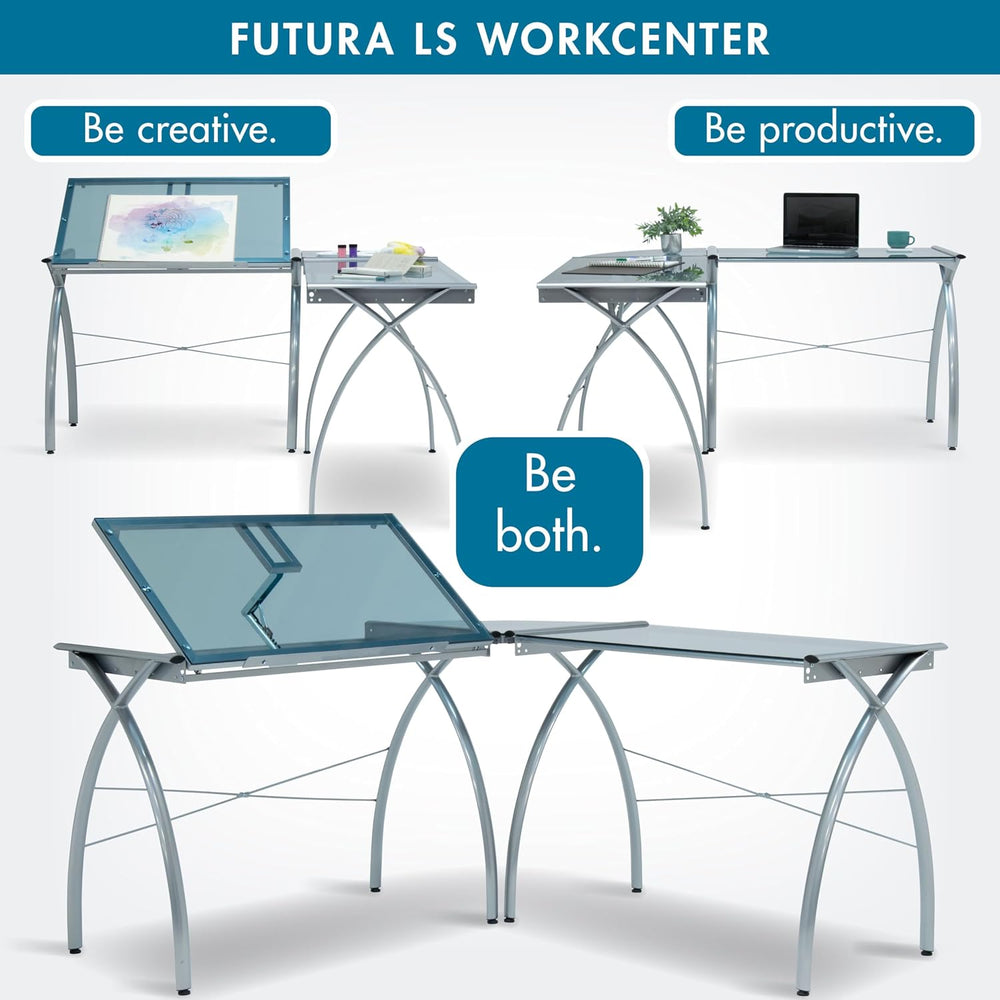 SD STUDIO DESIGNS Futura LS WorkCenter with Tilt Top Adjustable Drafting Tabl...