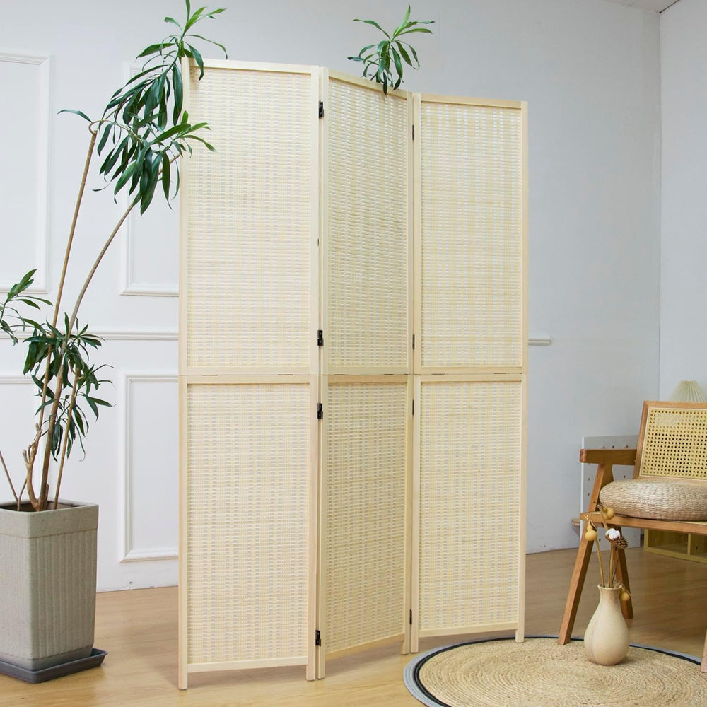 Furnnylane 3 Panel Room Divider and Folding Screen Divider,Two in One Detacha...