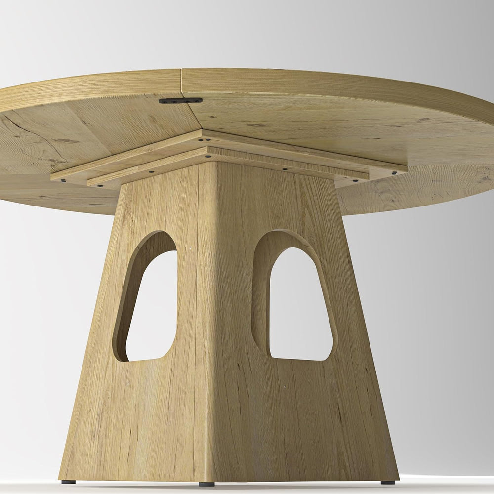 47.24 Inch Round Dining Table for 4-6 Kitchen Dining Table with Storage Shelf...