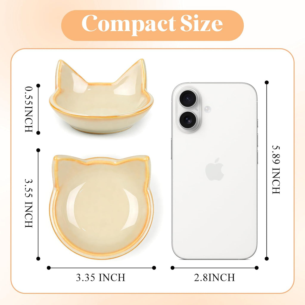 PUDDING CABIN Cat Gifts for Women Girls Kitty Jewelry Dish - Mother’s Day Birthday Gifts for Cat Mom, Vintage Ceramic Trinket Tray for Earrings Rings Keys Organizer Cute Home Decor