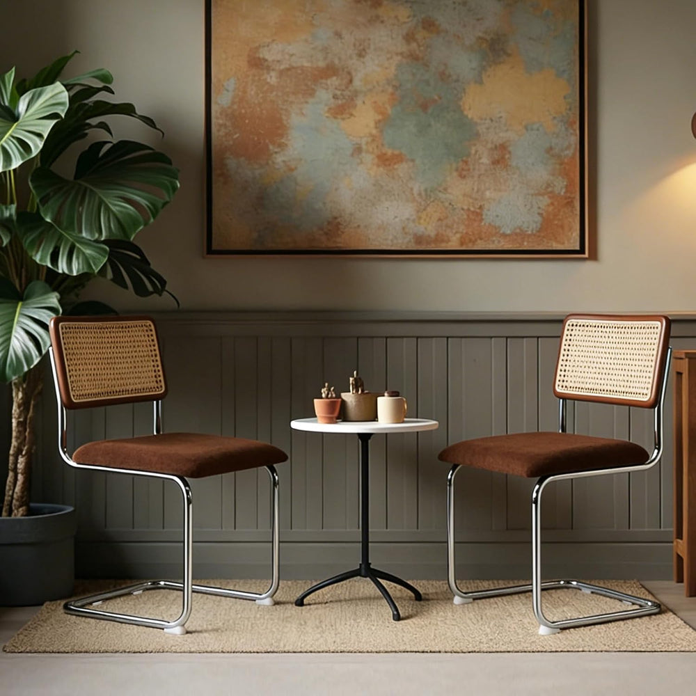 Zesthouse Rattan Dining Chairs Set of 4, Mid Century Modern Dining Room Chair...
