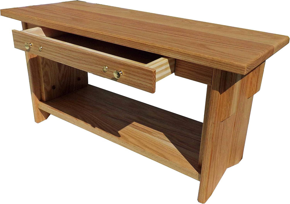 Meditation Bench ~ 14" Tall Personal Altar Table by EarthBench: RED Oak ...