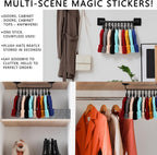 3 Pcs Beanie Holder Organizer for Door Knitted Hat Display Rack Wall Mounted Hat Storage with 30 Movable Clips Cap for Door Closet Wall Bedroom Entryway Storage