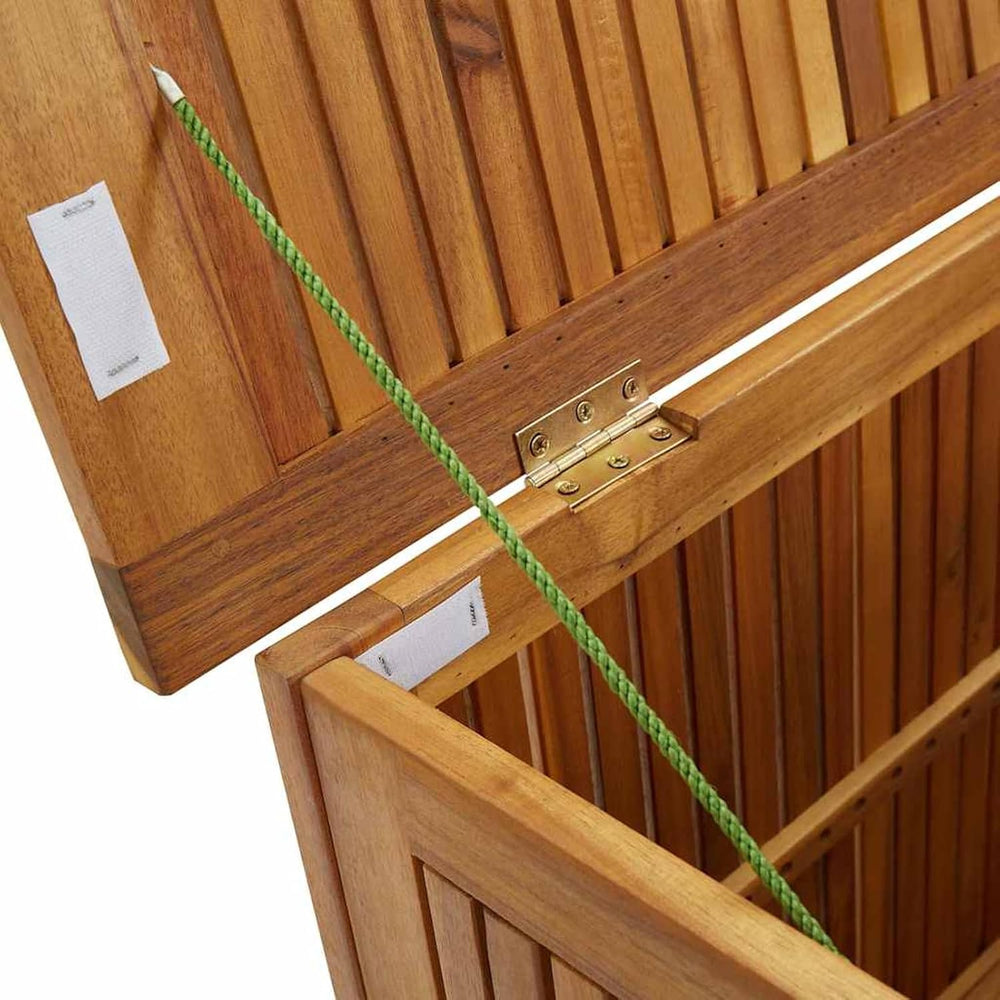 Gecheer Garden Storage Box, Solid Acacia Wood Outdoor Storage Bench 90x50x58 ...