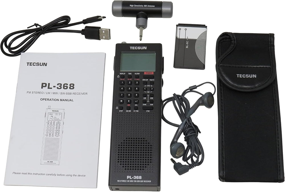Tecsun Digital PL368 AM/FM/LW/SW Worldband Radio with Single Side Band Receiv...