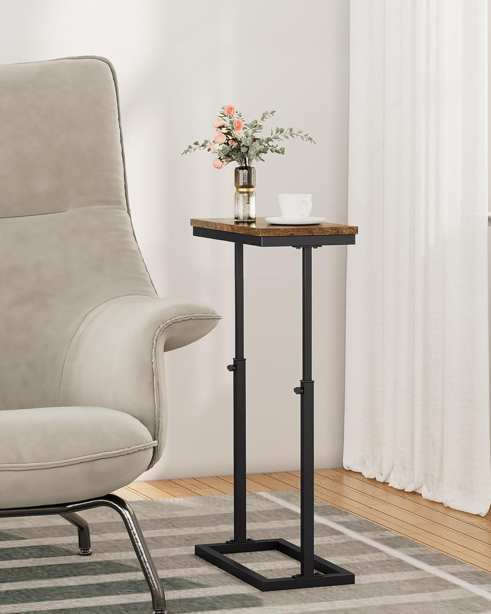 TUTOTAK End Table, Side Table, Tall Couch Table, Sofa Table, Living Room, Bed...