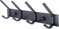 WEBI Coat Rack Wall Mounted,4 Coat Hooks for Hanging Coats,Heavy Duty Metal Hook Rack Hook Rail Coat Hanger Wall Mount for Clothes Entryway Jacket,C-CBG04,Black