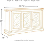 Signature Design by Ashley Bolanburg French Country Dining Room Server, Two-tone White & Brown