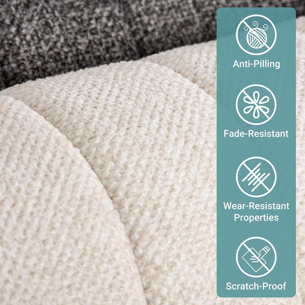 Chenille Boneless King Headboard, No Assembly Required