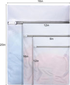 BAGAIL Laundry Bags Mesh Wash Bag for Intimates Lingerie and Delicates, 3Pcs(1S,1M,1L)