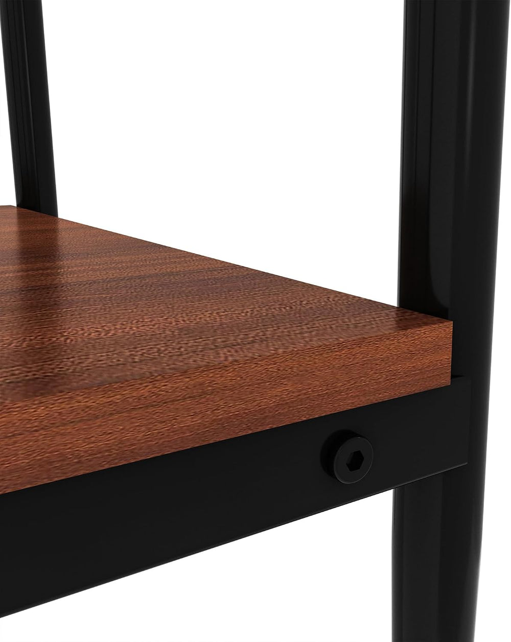 Ywin Rectangle End Table Set of 2, Tempered Glass Tabletop with Layer,Modern ...