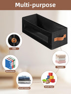 4 Packs CD Storage Box with Visible Window, Stackable CD Case Holder with Dustproof Lid and Handles, Holds Up to 148 CDs in Full Jewel Cases-15.75 x 6.10 x 5.31 Inches-Black