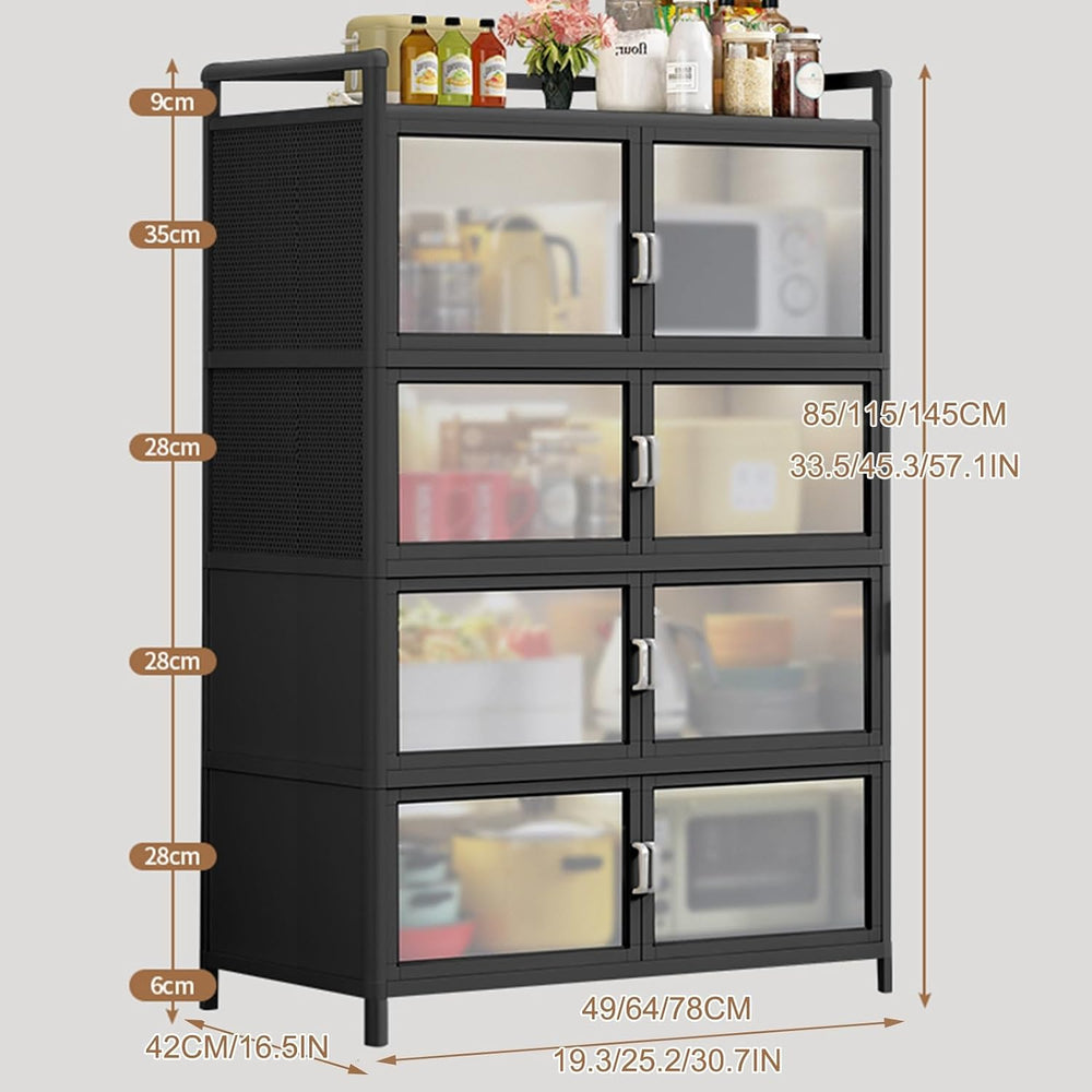 Kitchen Pantry Storage Cabinet, Bakers Rack with Storage, Freestanding Kitche...