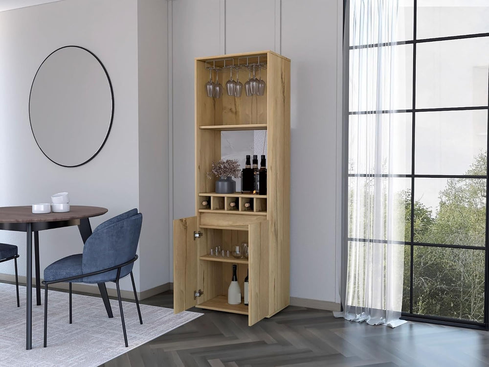 Wine Cabinet W/Shelf, Freestanding Pantry Sideboard for Kitchen Living Room,f...