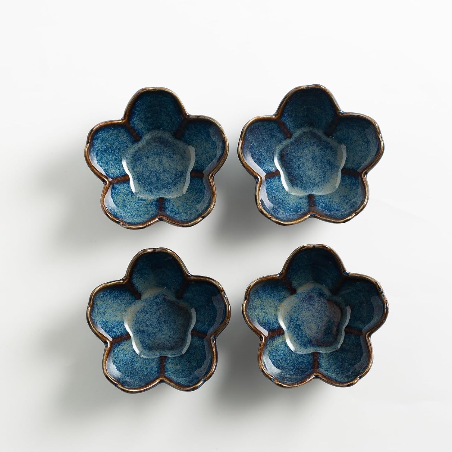 Floral Ceramic Jewelry Tray, 3.5" Ring Holder Trinket Bowl | Petite bowl keeps rings, earrings, keys, and keepsakes visible on vanities or dressers, making a sweet gift for women