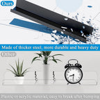 DTUQYX 2-Pack Metal Magnetic Book Shelf: Modern Industrial Style, 2 Shelves, 10 lbs Capacity, Magnetic Shelf for Whiteboard, Classroom & Office(Black)