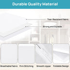 Vtopmart 18 Pack Baby Clothes Organizer, Dresser Drawer Organizer for Baby Clothing, Foldable Fabric Closet Drawer Storage Bins, Dresser Dividers for Bra, Socks, Ties, Scarf, White