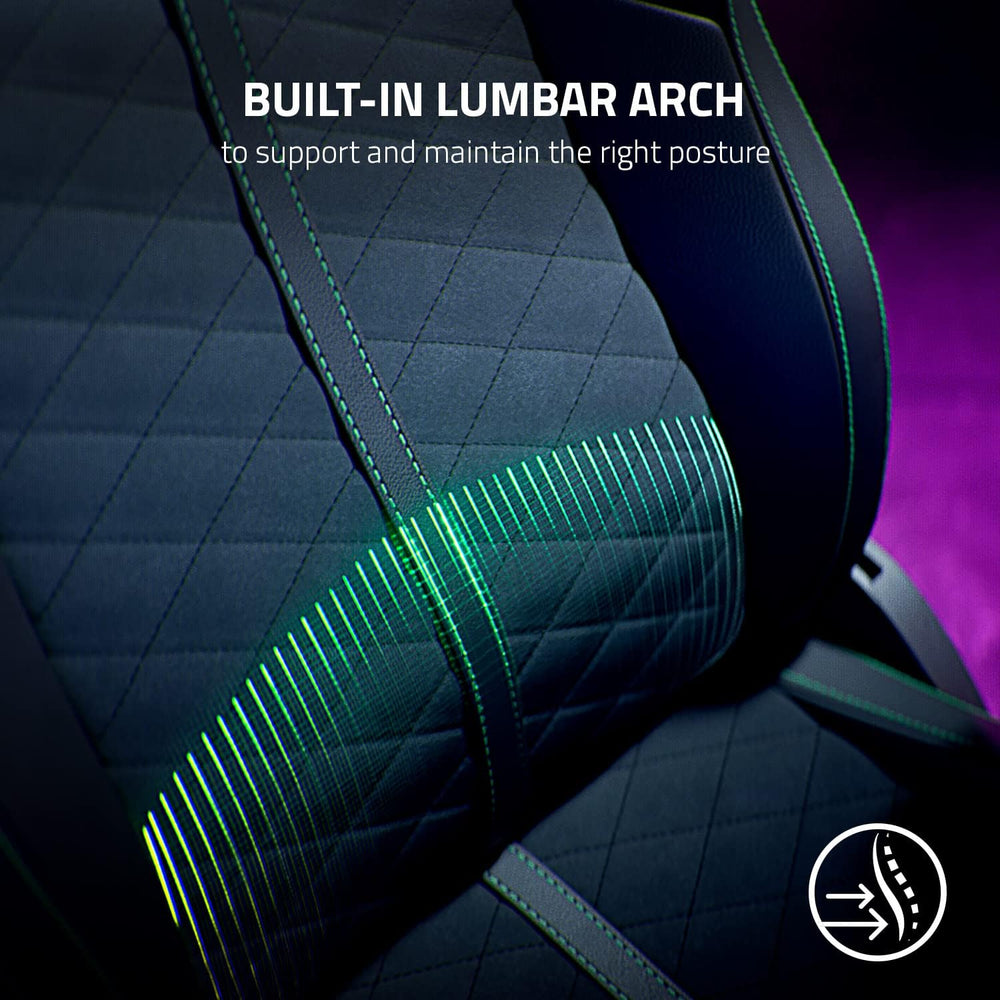 Razer Enki X Essential Gaming Chair, All-Day Comfort, Black | Built-in Lumbar...