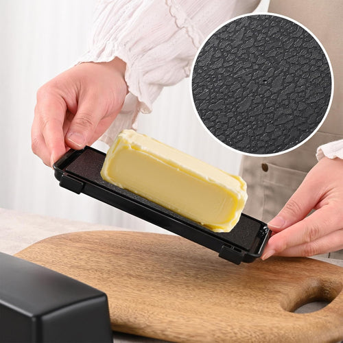 1 Pcs Butter Dish With Lid For Countertop, Kyraton Butter Crock With Stainless Steel Multipurpose Butter Knife, Dishwasher Safe Butter Container, Kitchen Gift For Wife, Mother