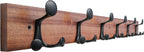 SKOLOO 36-Inch Wood Coat Rack Wall Mount with 6 Triple Hooks - Ideal for Family Entrances, Classrooms, and Pet Supplies Storage - Perfect Coat Hooks for Wall,Mahogany (Sapele)