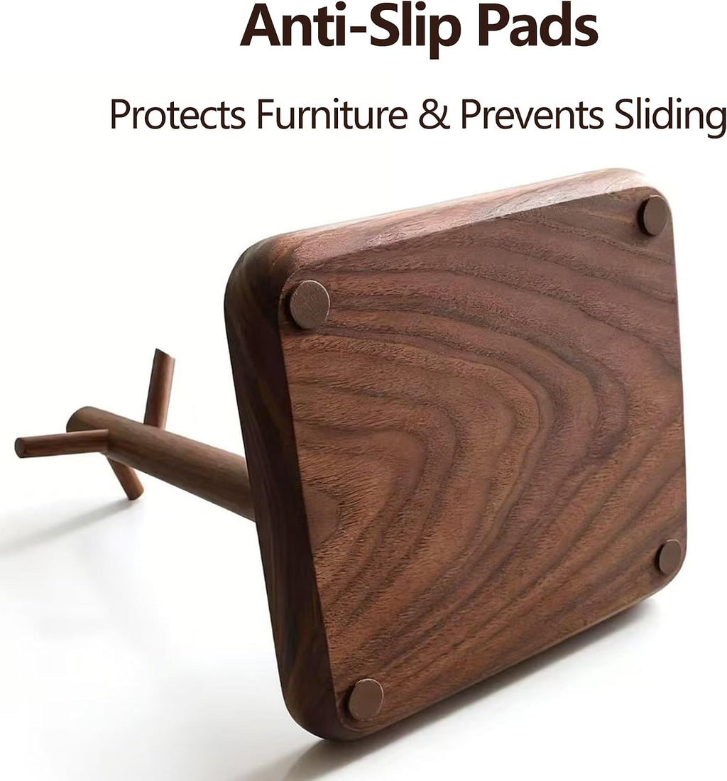 Solid Black Walnut Wooden Key Tray, Key Bowl for Entryway Table | Multi-Functional Table top Key Holder ; Wood key Dish with 3 Hooks ; Organizer for Wallet, Watch, Change, and Jewelry