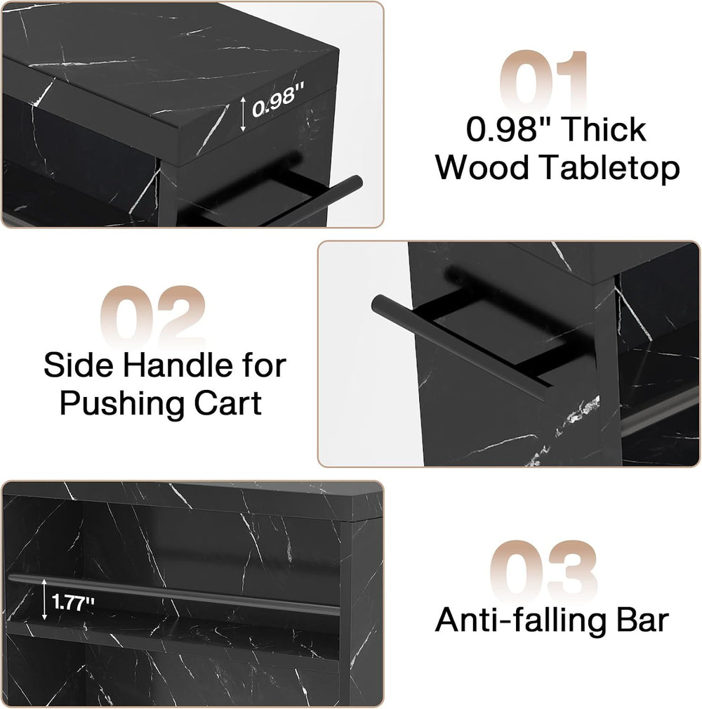 Tribesigns Slim Storage Cart, Rolling Narrow Kitchen Cart on Wheels for Small...