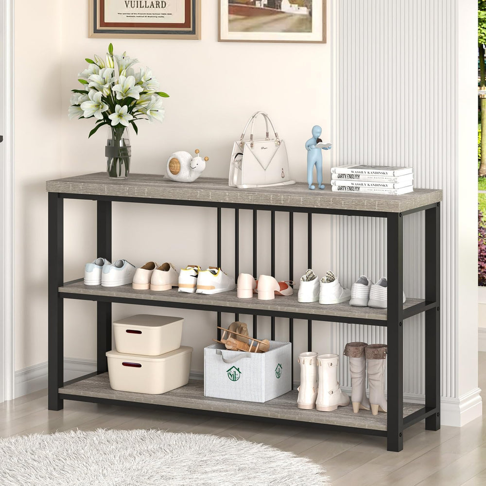 FOLUBAN Console Tables for Entryway, Sofa Table with 3 Tier Storage for Livin...