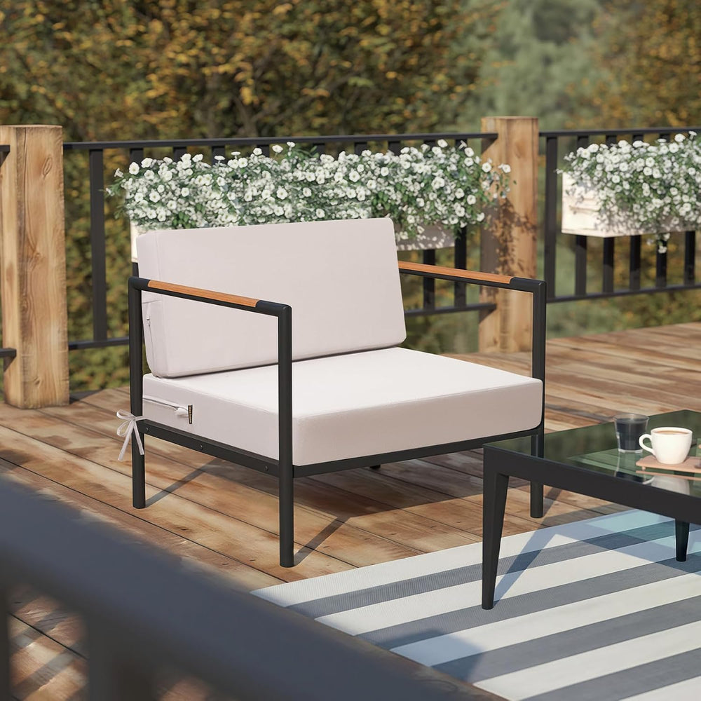 idee-home Outdoor Chair Cushions for Patio Furniture, Outdoor Seat Cushion