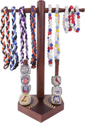 Baseball and Softball Jewelry Organizer - Wooden Display Holder for Championship Rings & Drip Necklaces, All-in-One Sports Ring Holder, Perfect Display Gift for Athletes and Fans
